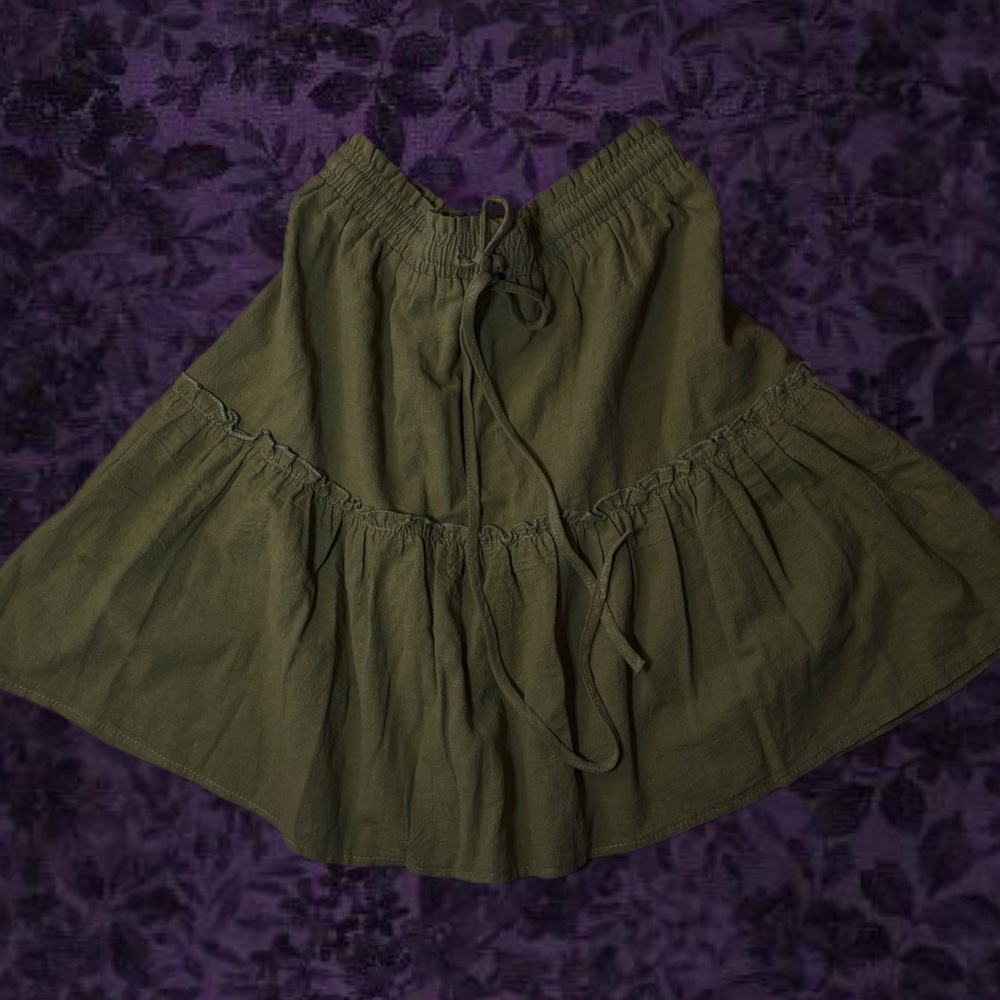 Olive Green Women's Skirt